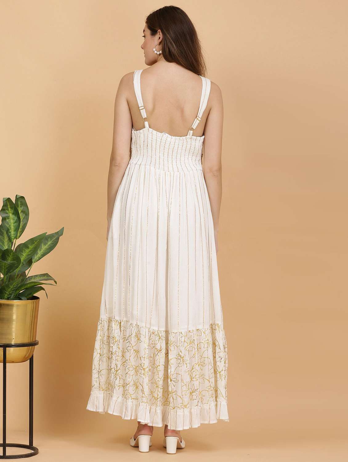 majestic by baani women white maxi length dress - 22148071 -  Standard Image - 3