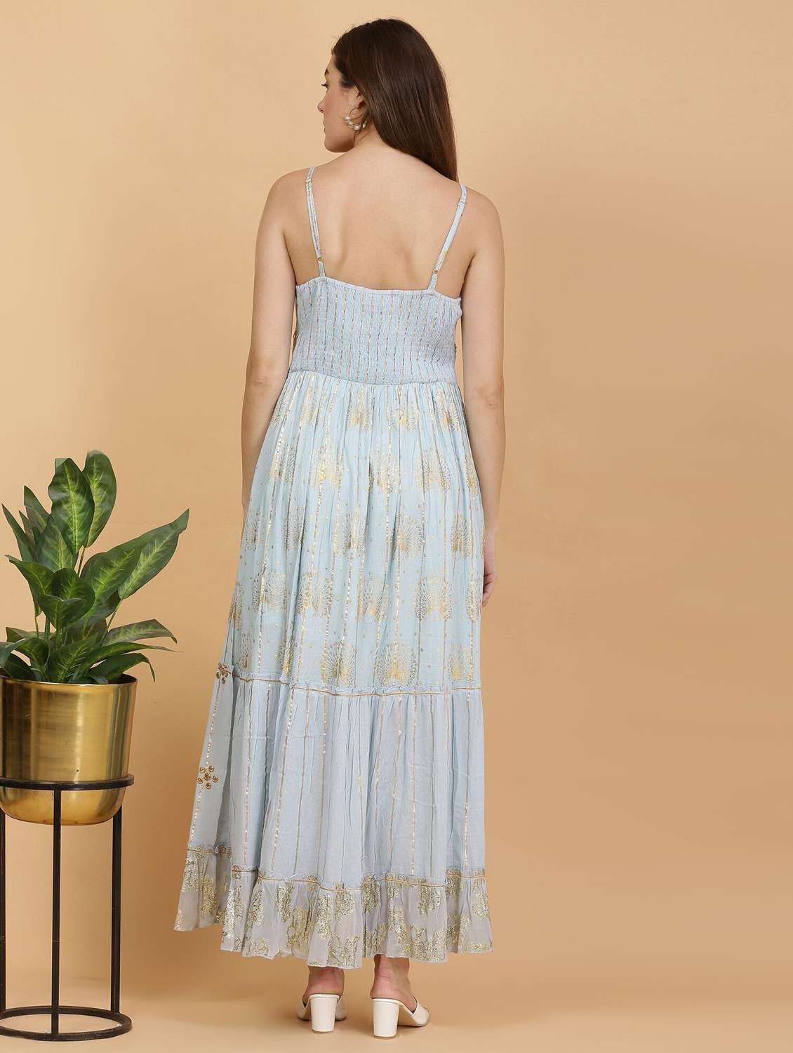 majestic by baani women light blue maxi length dress - 22148078 -  Standard Image - 3