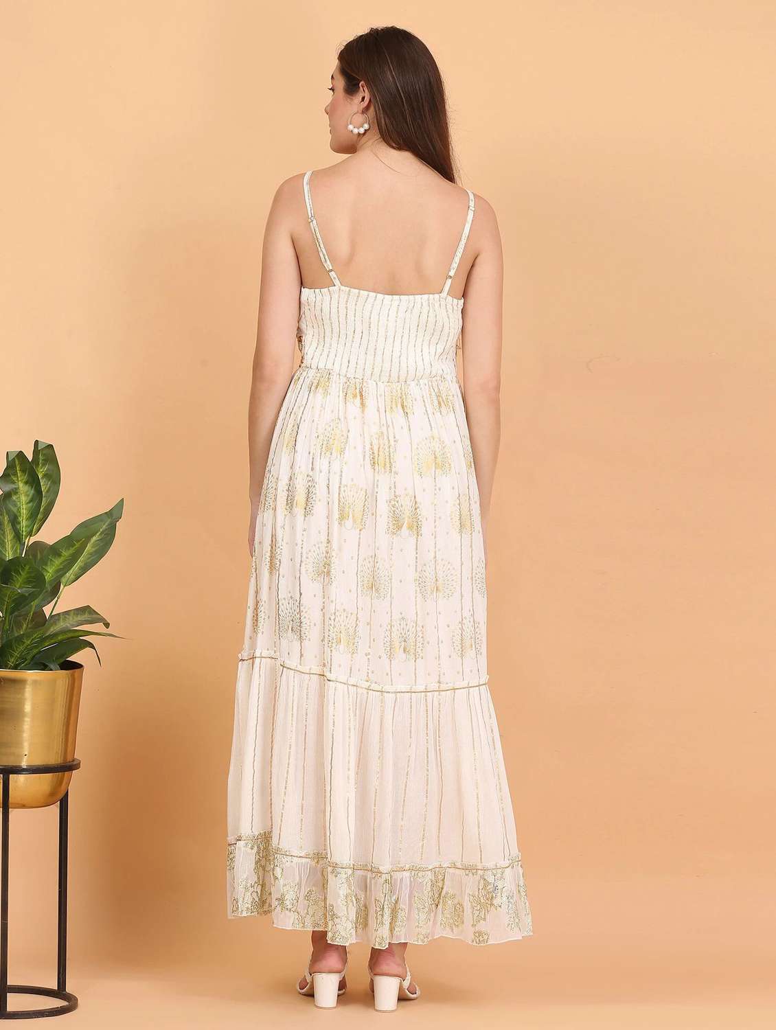 majestic by baani women white maxi length dress - 22148080 -  Standard Image - 3