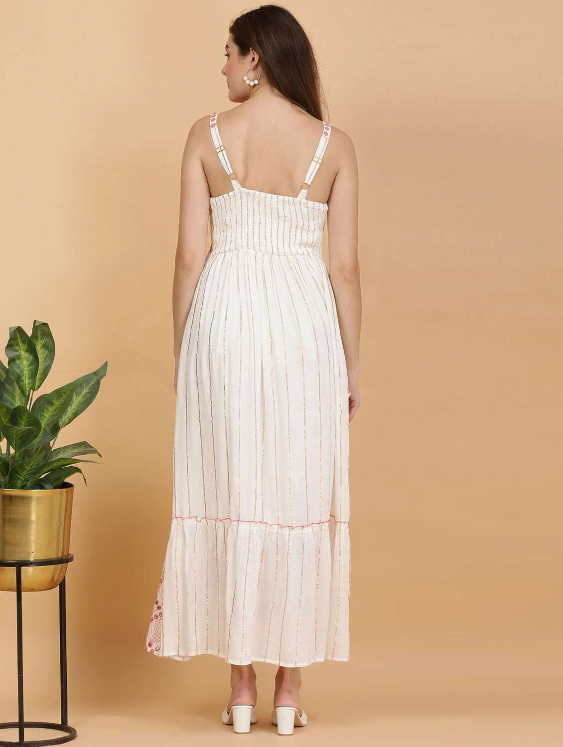 majestic by baani women tiered red maxi length dress - 22148085 -  Standard Image - 3