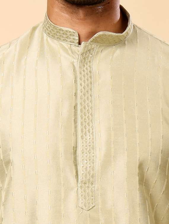 men self design long sleeve kurta with trousers ethnic wear set - 22148124 -  Standard Image - 5