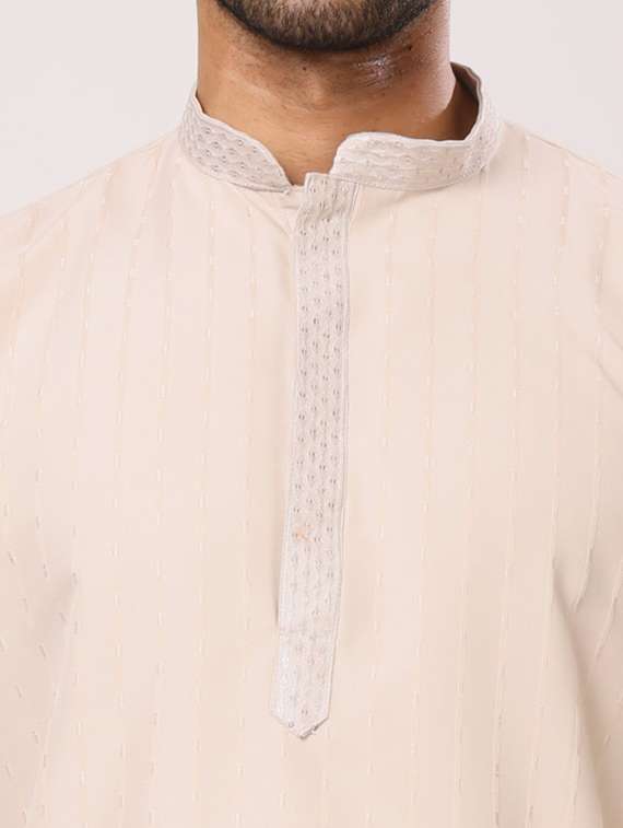 men self design long sleeve kurta with trousers ethnic wear set - 22148125 -  Standard Image - 5