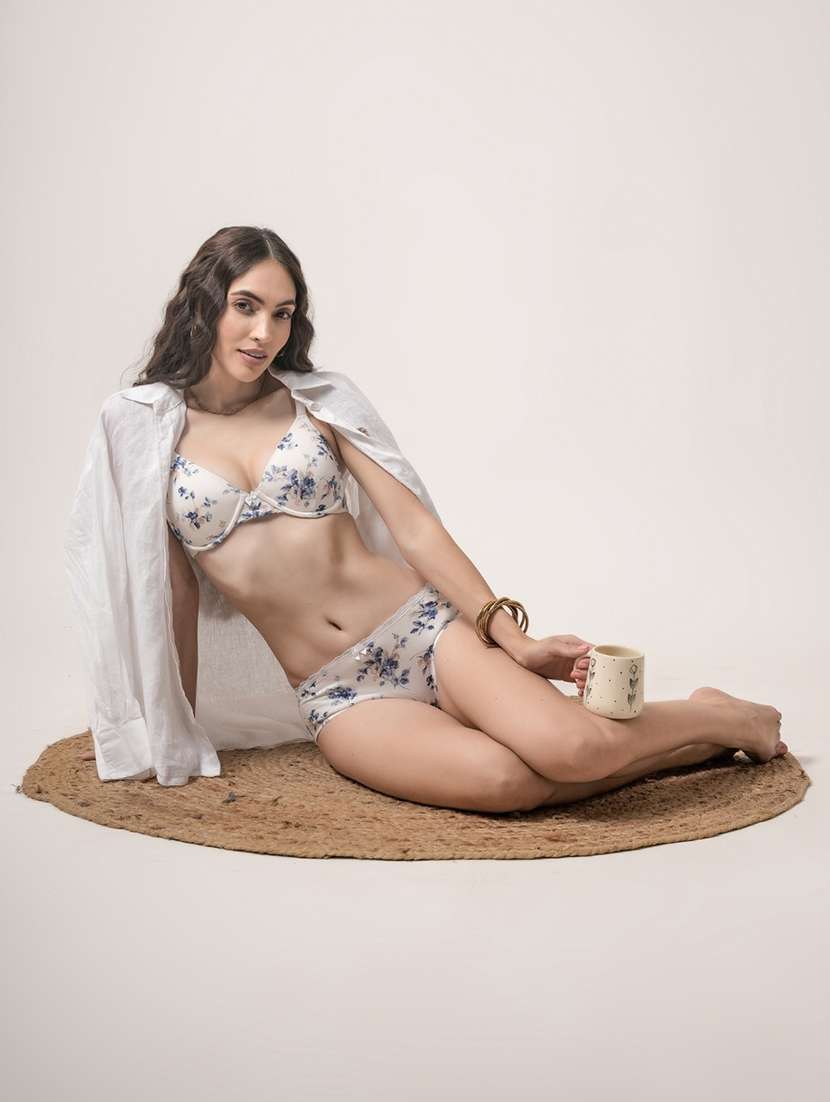 women printed bra and panty set - 22148132 - Standard Image - 3