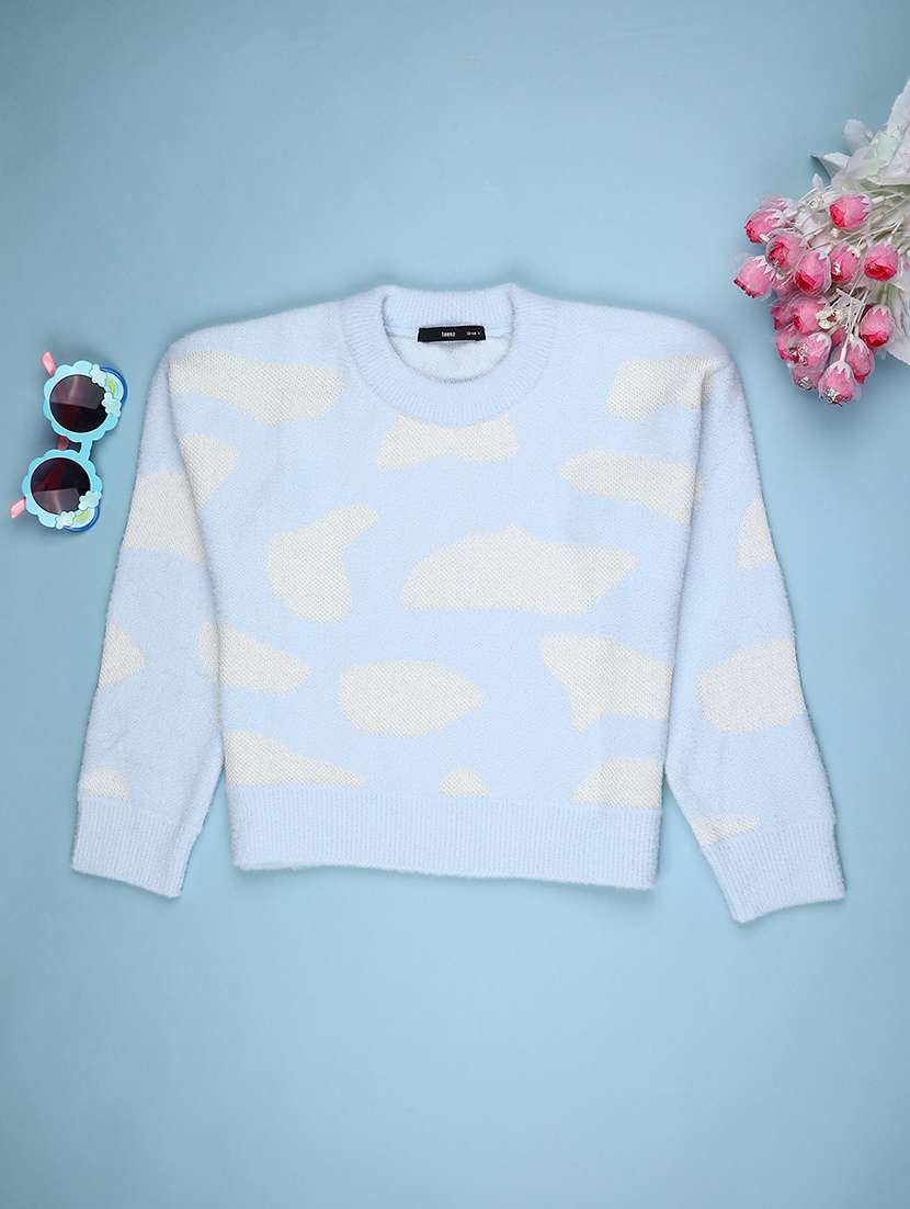 girl self designed long sleeve sweater