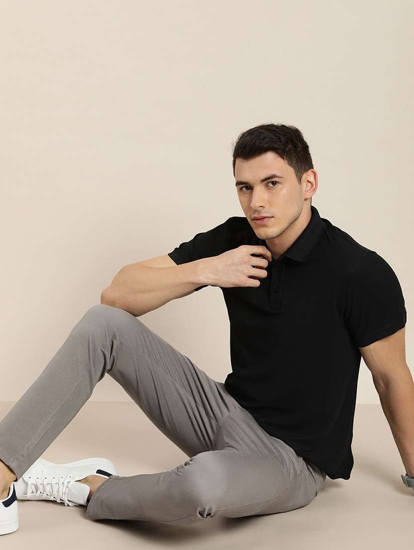 black polyester plain tshirt - 22148206 -  Standard Image - 3