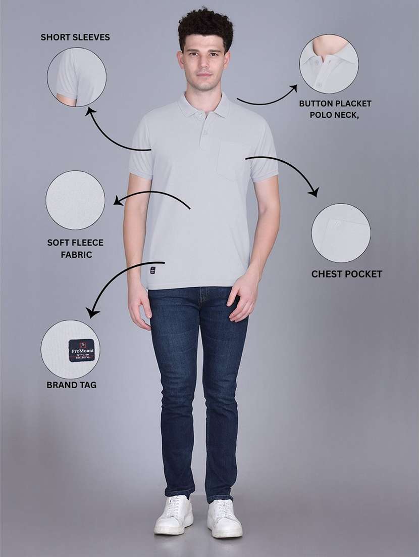 grey polyester plain tshirt - 22148216 -  Standard Image - 3