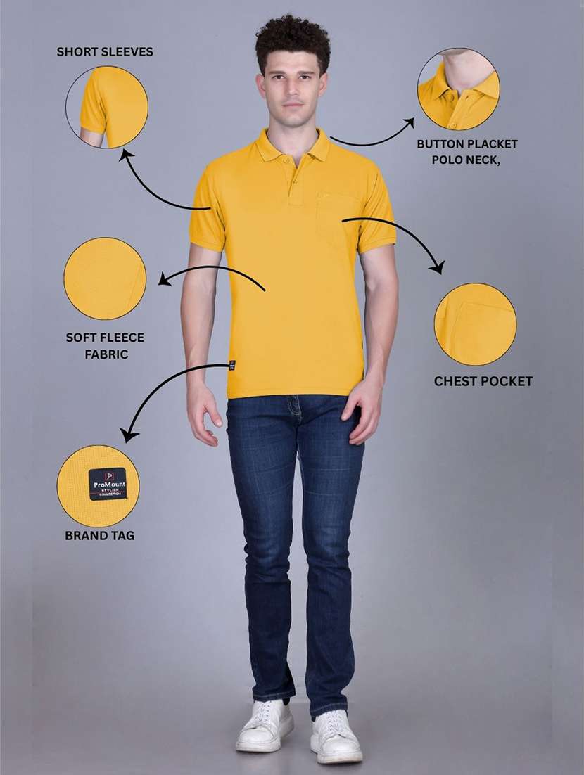yellow polyester plain tshirt - 22148224 -  Standard Image - 3