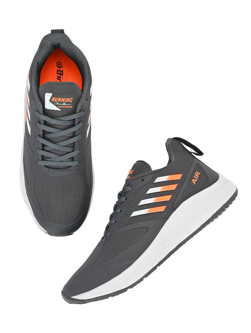 men grey lace up sport shoe - 22148225 -  Standard Image - 3