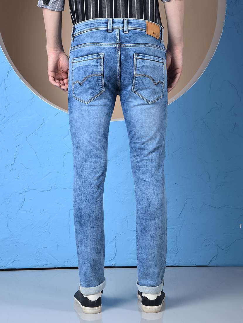 men washed low rise slim fit jeans - 22148236 -  Standard Image - 3