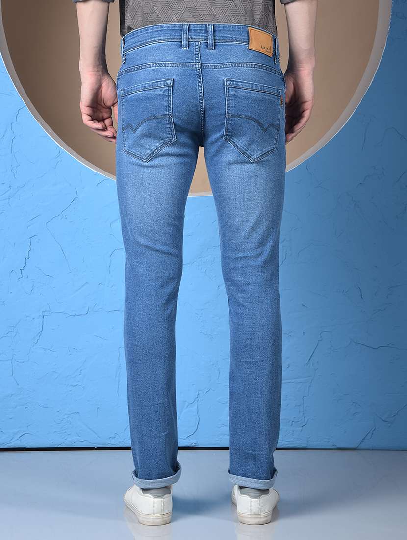 men washed low rise slim fit jeans - 22148238 -  Standard Image - 3
