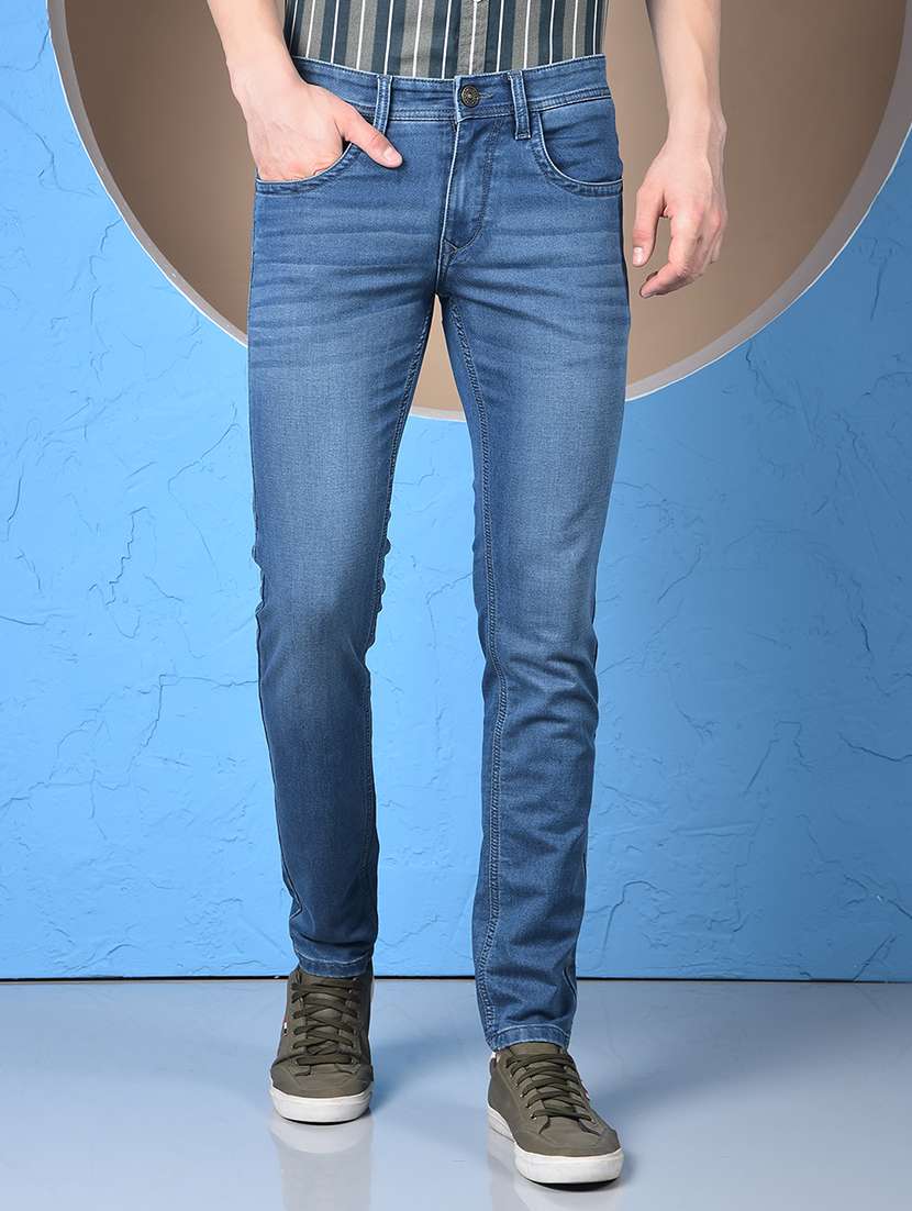men washed low rise slim fit jeans