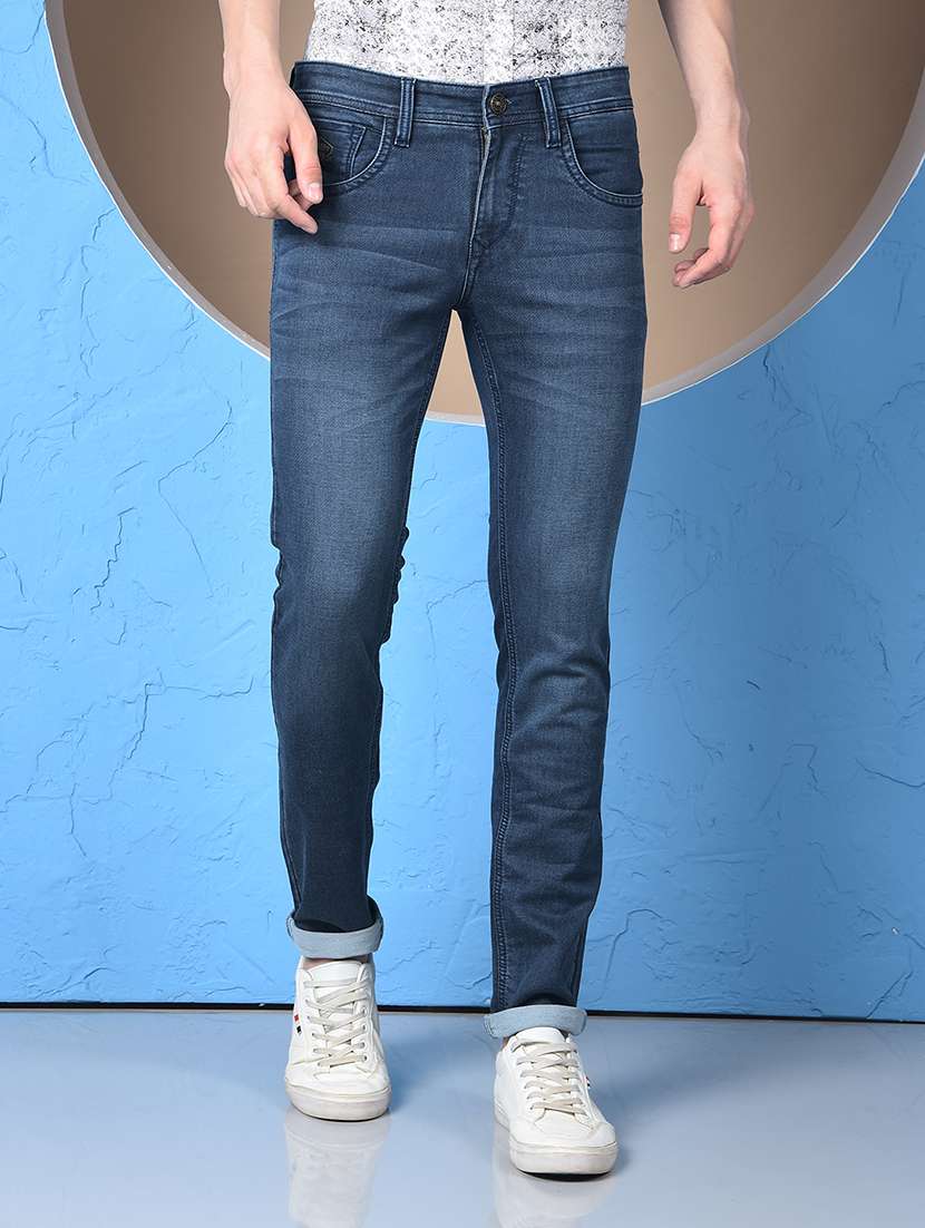 men washed low rise slim fit jeans
