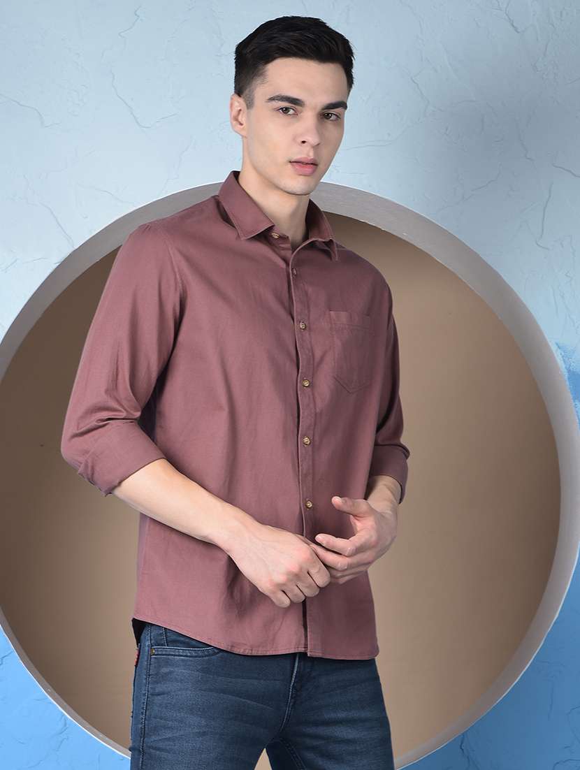 men solid long sleeve regualr fit casual shirt - 22148248 - Standard Image - 3
