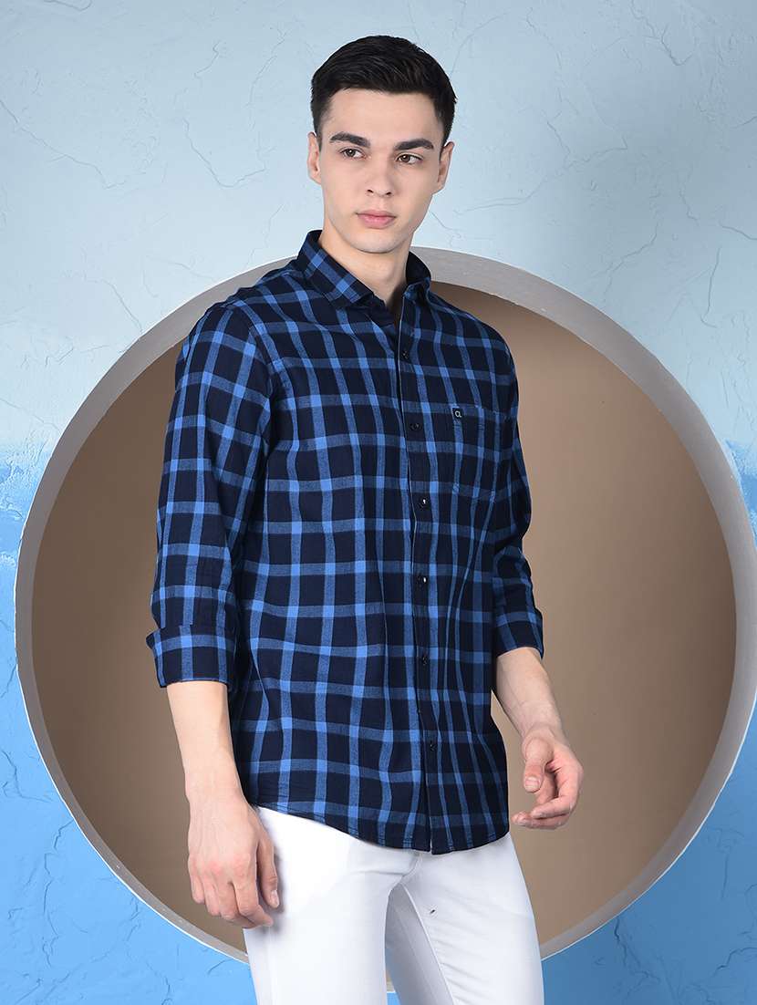 men checkered long sleeve regualr fit casual shirt - 22148254 -  Standard Image - 3