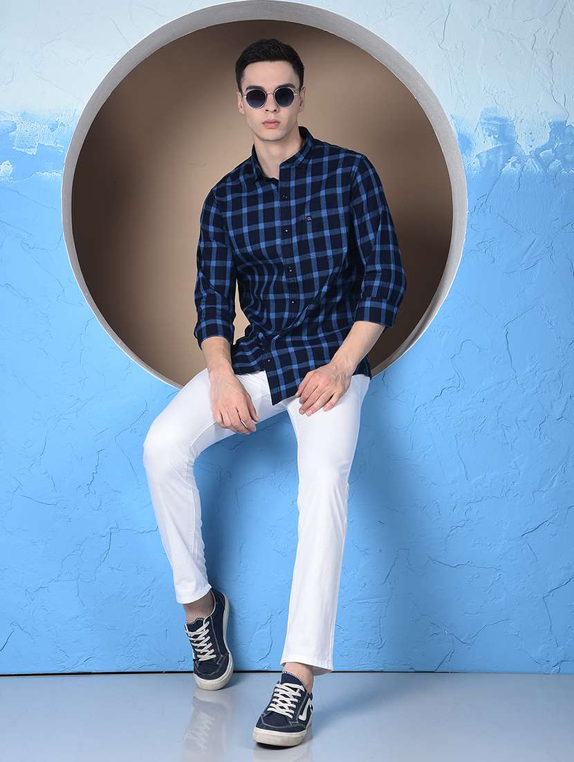 men checkered long sleeve regualr fit casual shirt - 22148254 -  Standard Image - 5