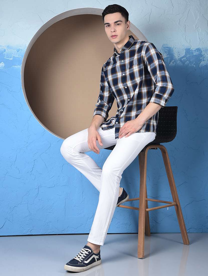 men checkered long sleeve regualr fit casual shirt - 22148256 -  Standard Image - 5