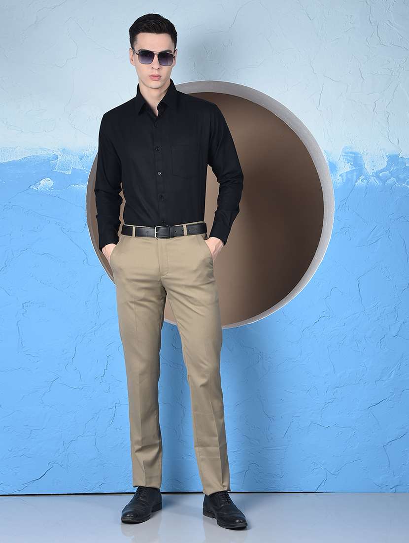 men solid long sleeve slim fit formal shirt - 22148263 -  Standard Image - 5