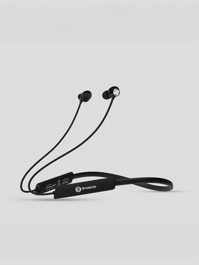 snapup musique bassx bluetooth wireless neckband (midnight black) - 22153662 -  Zoom Image - 0