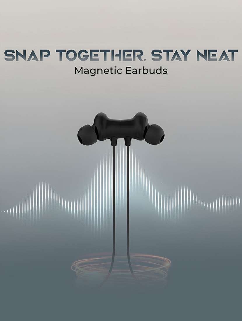 snapup musique bassx bluetooth wireless neckband (midnight black) - 22153662 -  Standard Image - 3