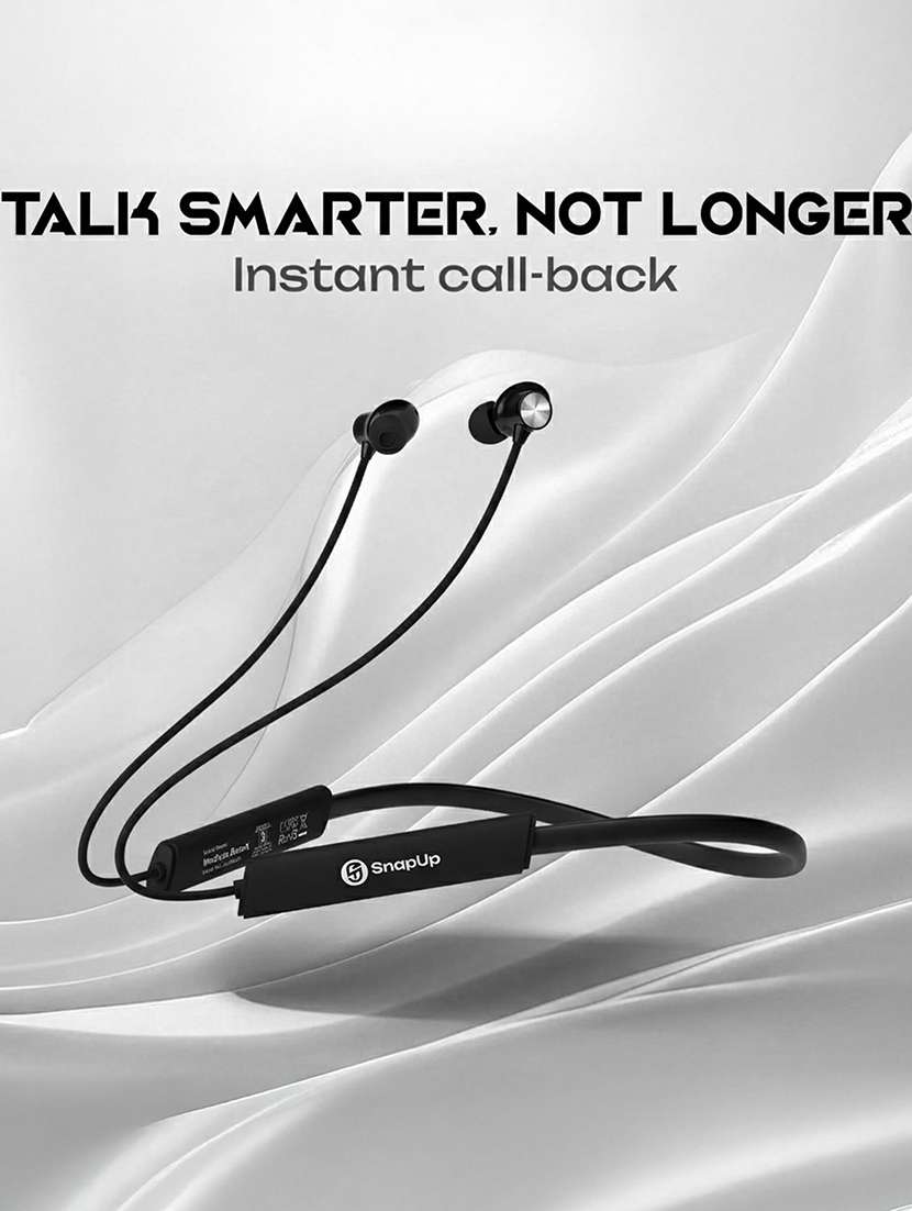 snapup musique bassx bluetooth wireless neckband (midnight black) - 22153662 -  Standard Image - 8