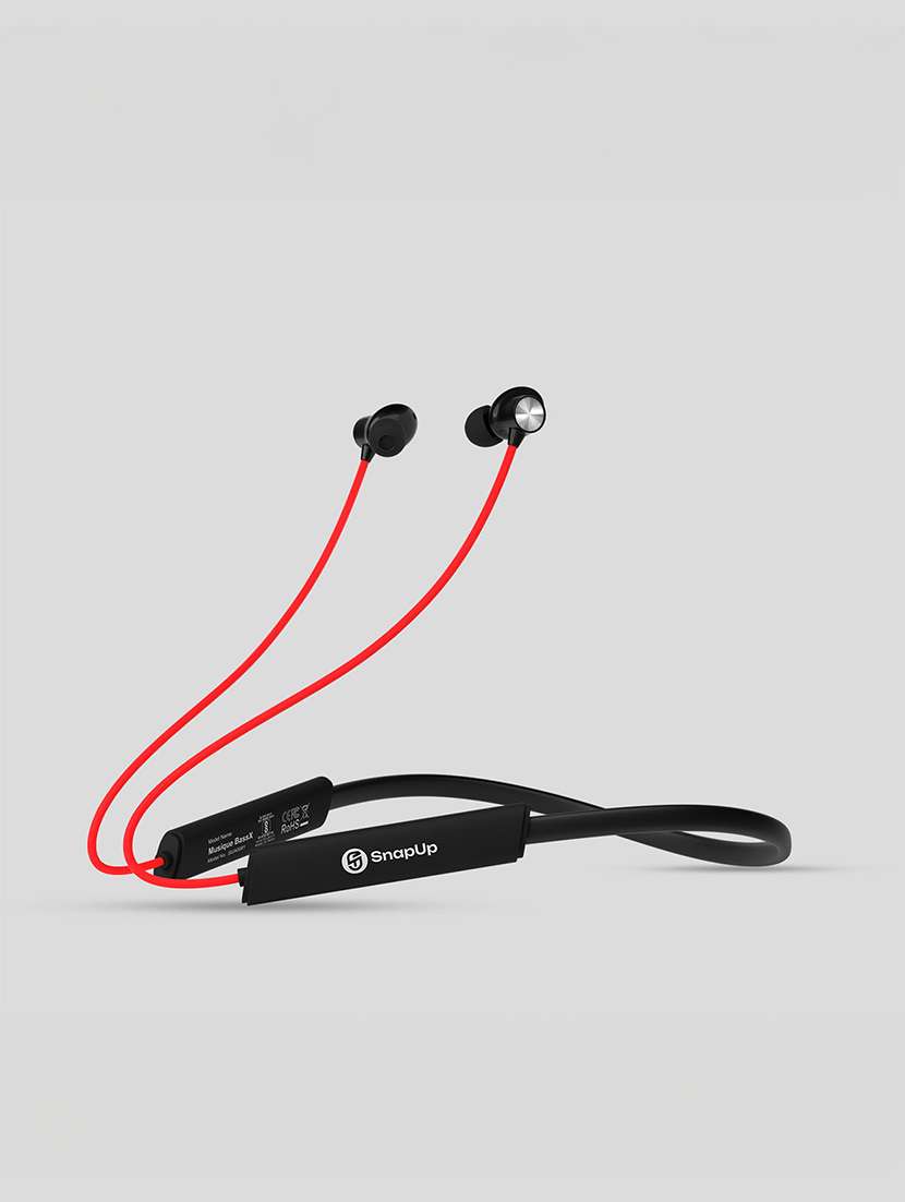 snapup musique bassx bluetooth wireless neckband (blazing red) - 22153663 -  Zoom Image - 0