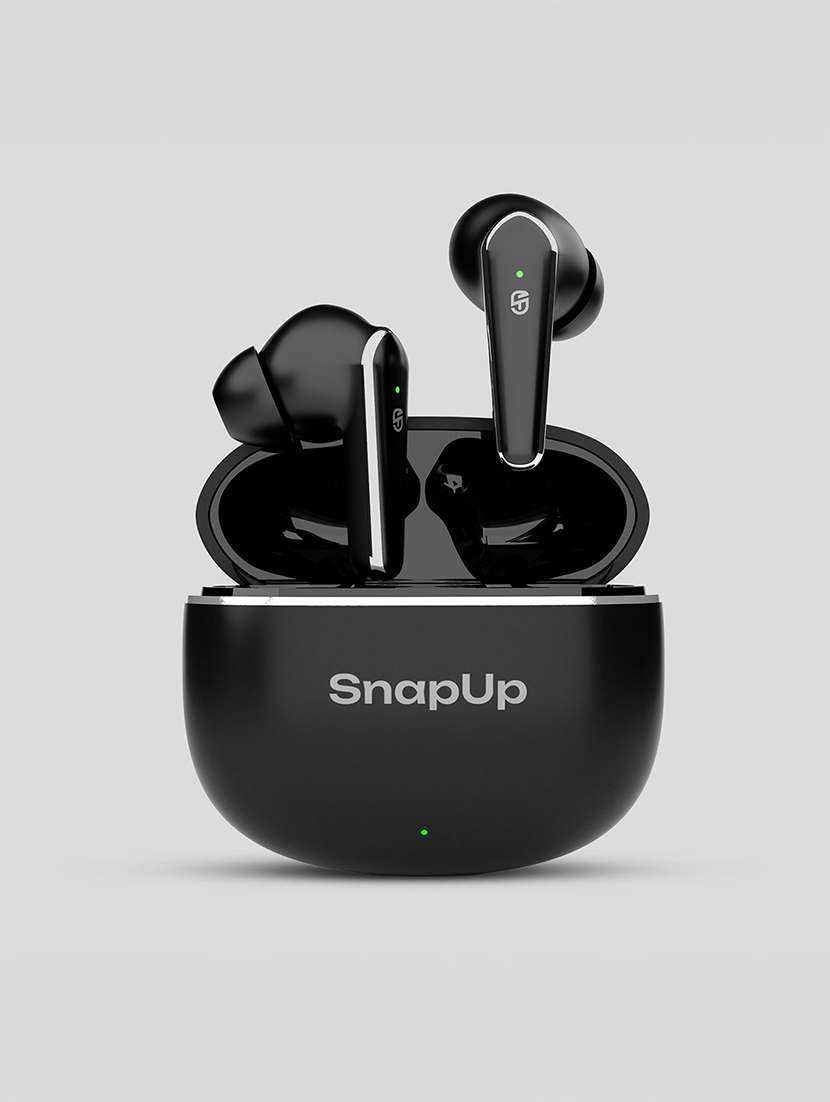 snapup snapods s512 ion true wireless in-ear earbuds (midnight black)