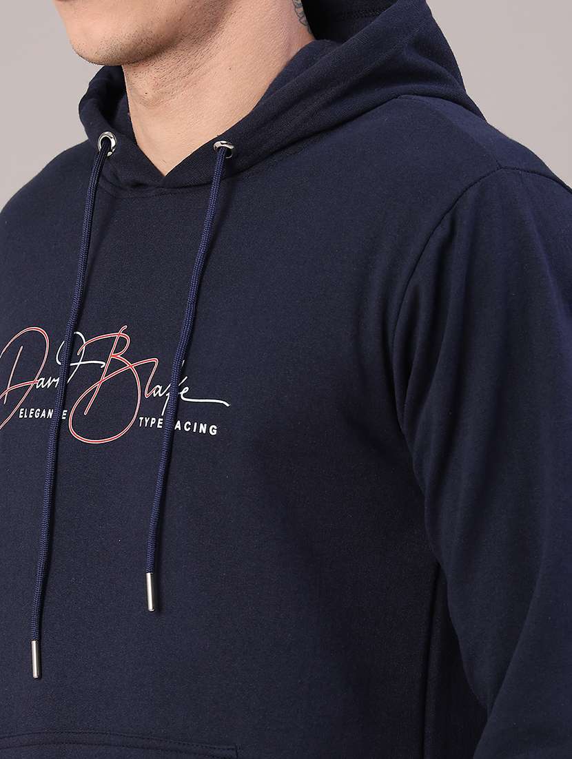 men printed long sleeve hooded sweatshirt - 22154354 -  Standard Image - 5