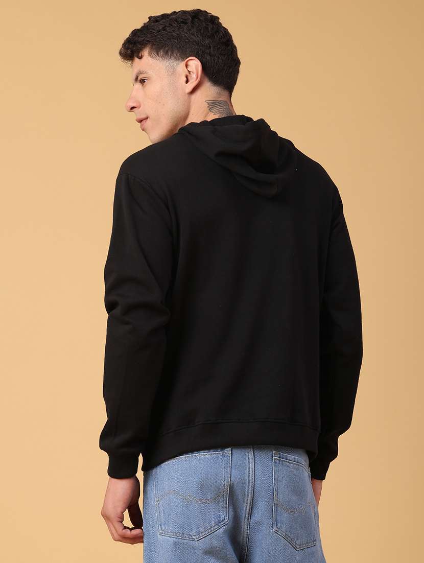 men printed long sleeve hooded sweatshirt - 22154355 -  Standard Image - 3