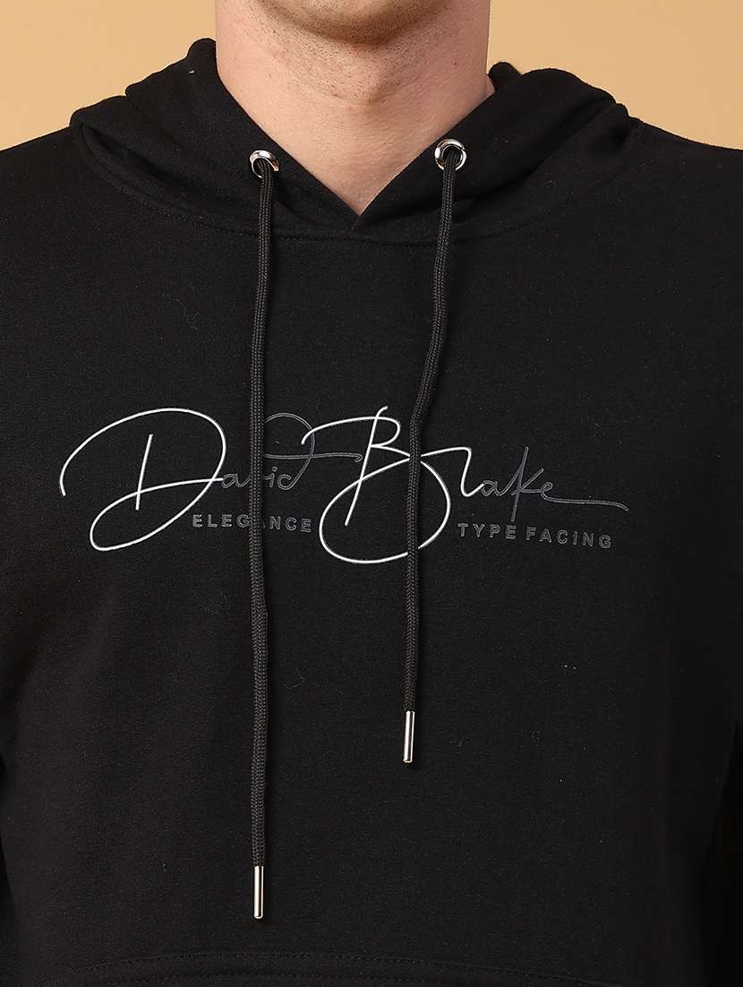 men printed long sleeve hooded sweatshirt - 22154355 -  Standard Image - 5