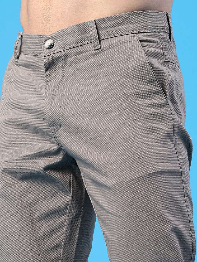 men solid mid rise chinos casual trouser - 22154362 -  Standard Image - 5
