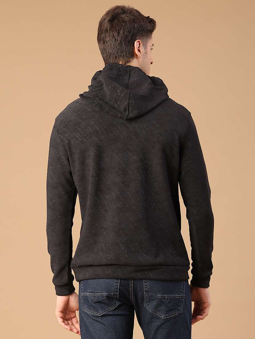 men printed long sleeve hooded sweatshirt - 22155250 -  Standard Image - 3