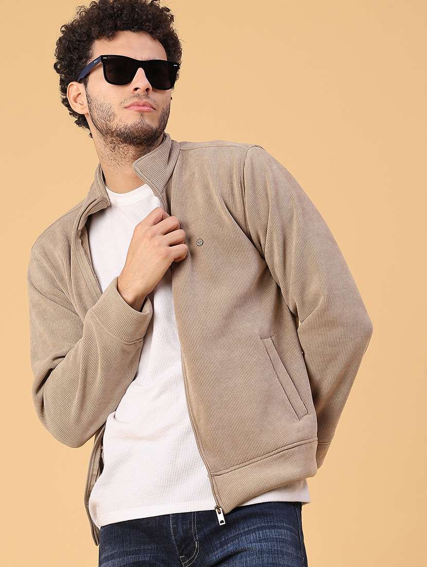 men self design long sleeve regular fit sweatshirt