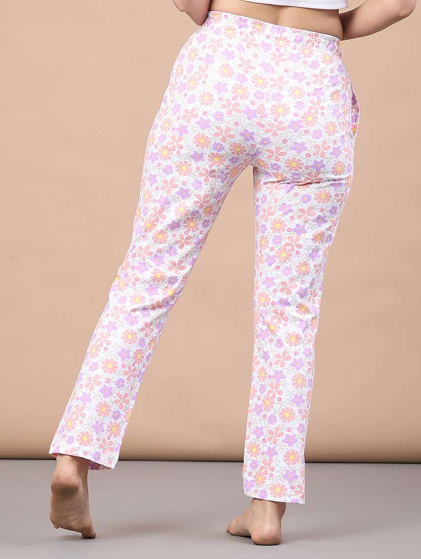 women floral printed mid rise nightwear pajama - 22155306 -  Standard Image - 3