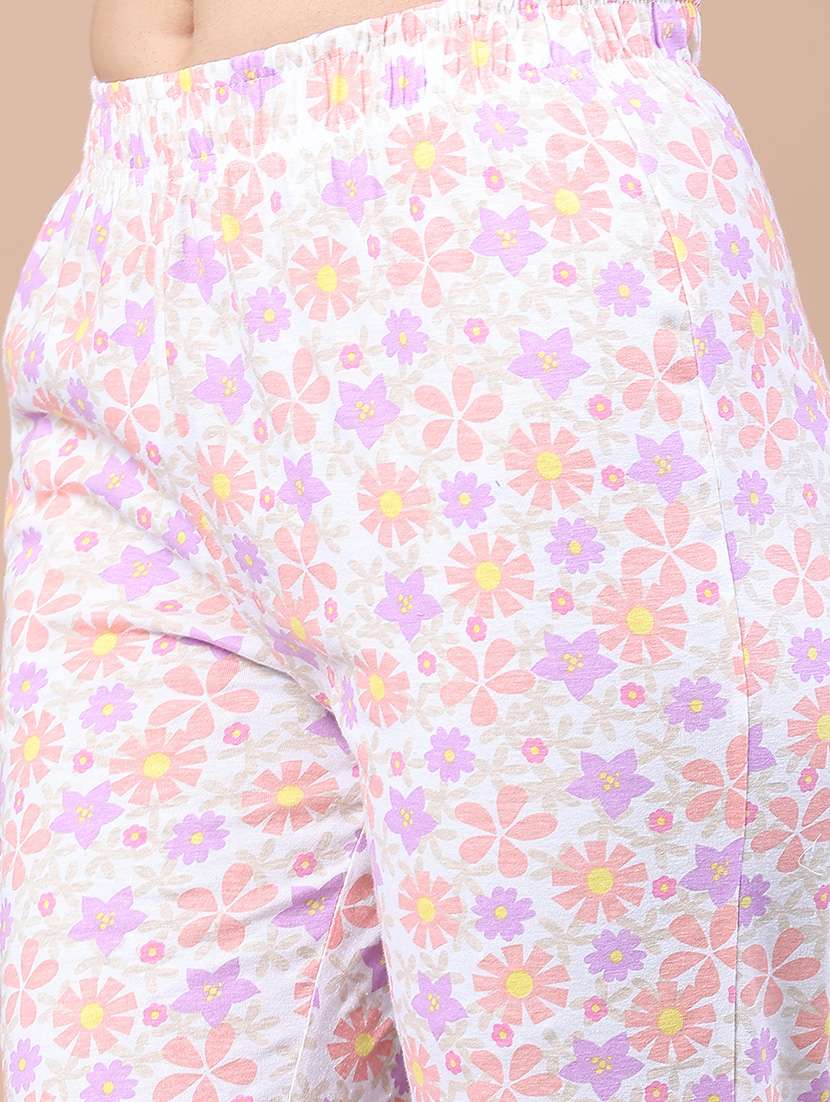 women floral printed mid rise nightwear pajama - 22155306 -  Standard Image - 5