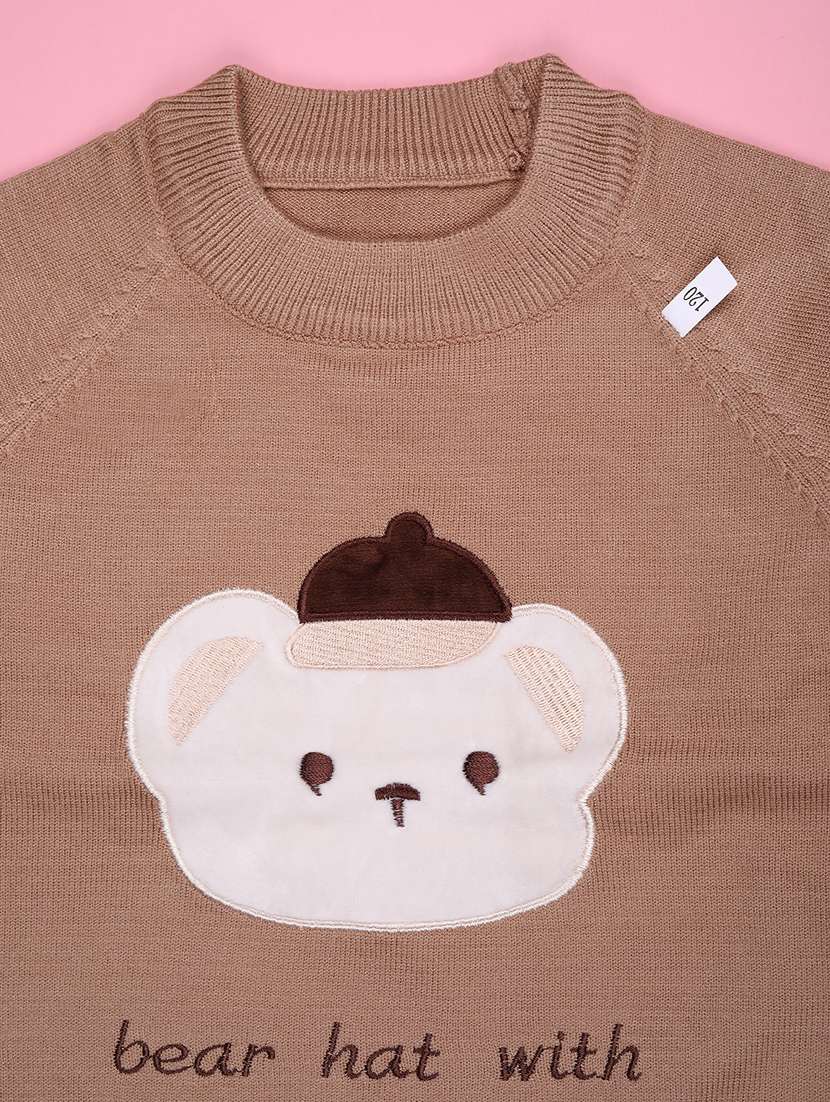 boys self design long sleeve sweater - 22155385 -  Standard Image - 3