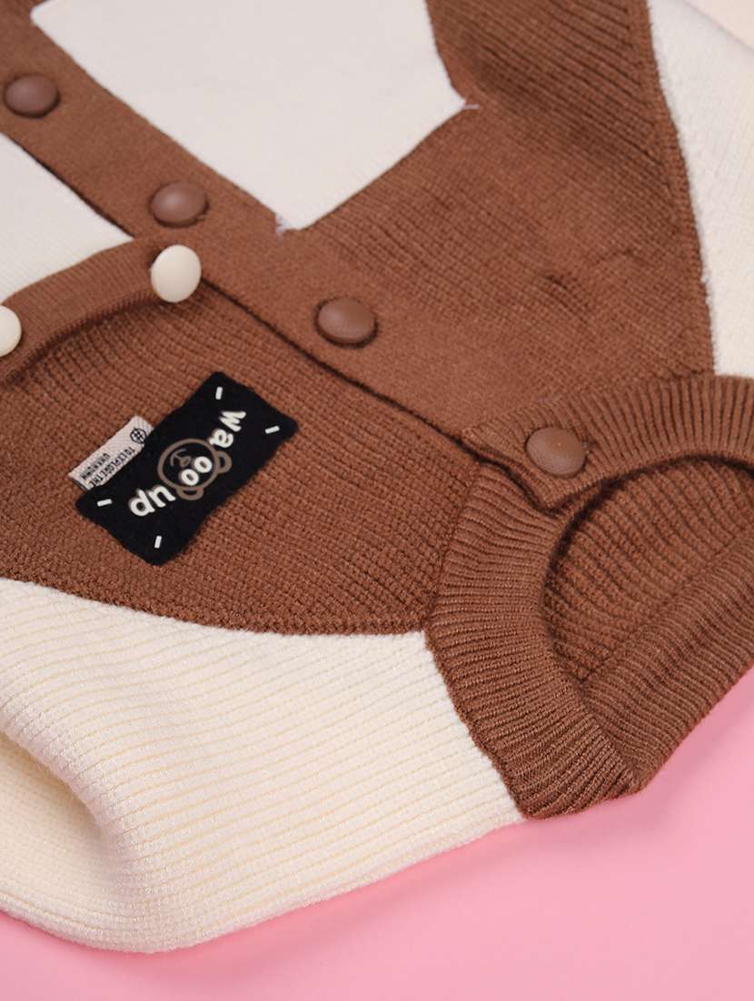 girls color blocked long sleeve cardigan - 22155391 -  Standard Image - 3