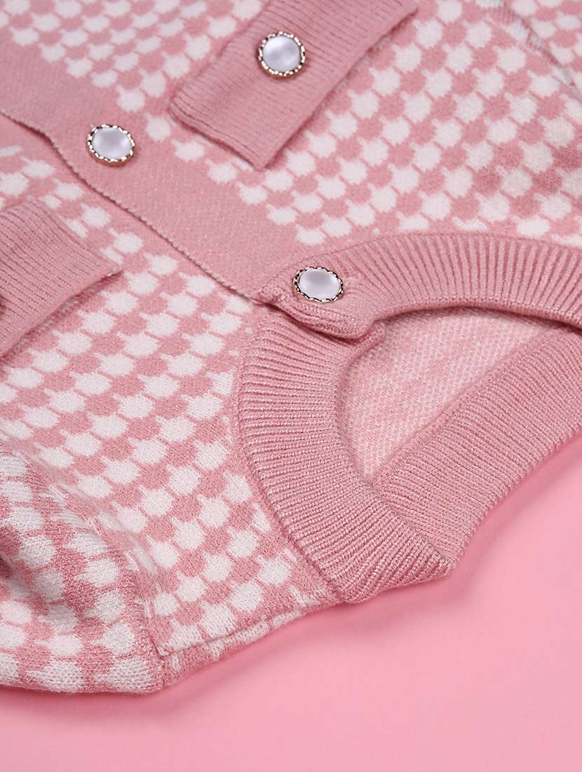 girls self designed long sleeve cardigan - 22155400 -  Standard Image - 3