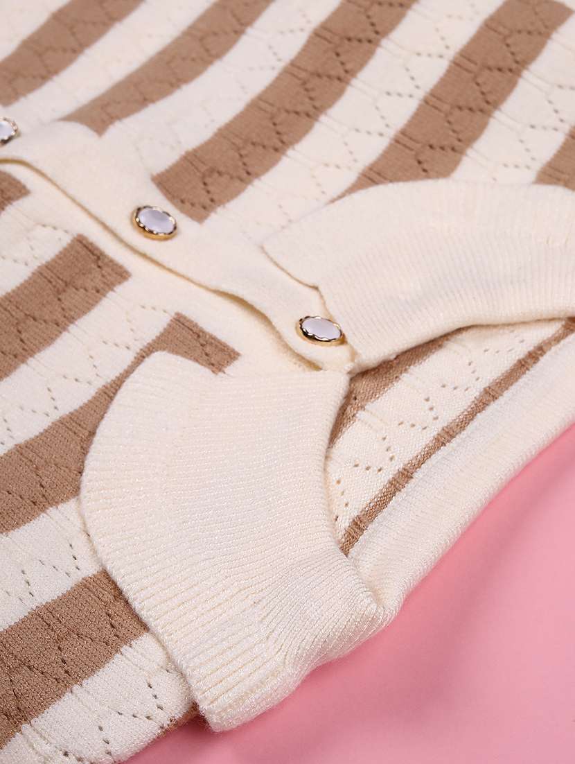 girls self designed long sleeve cardigan - 22155412 -  Standard Image - 3