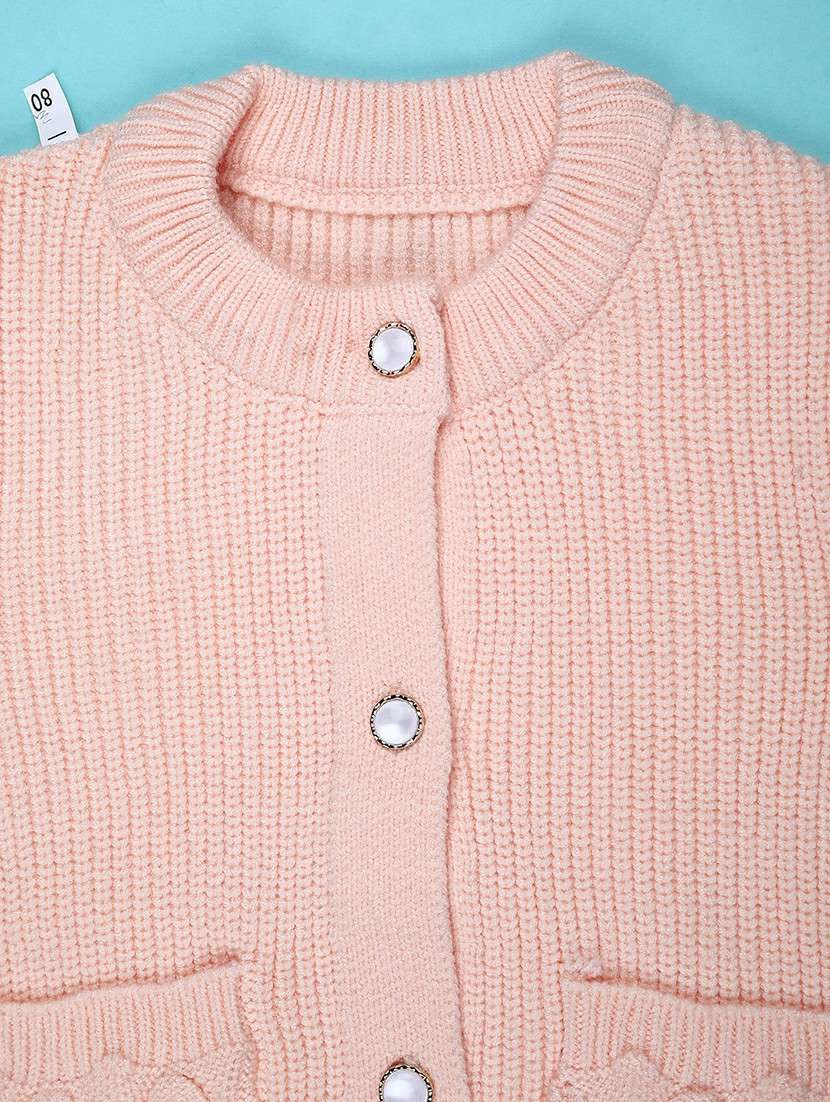 girls self designed long sleeve cardigan - 22155429 -  Standard Image - 3