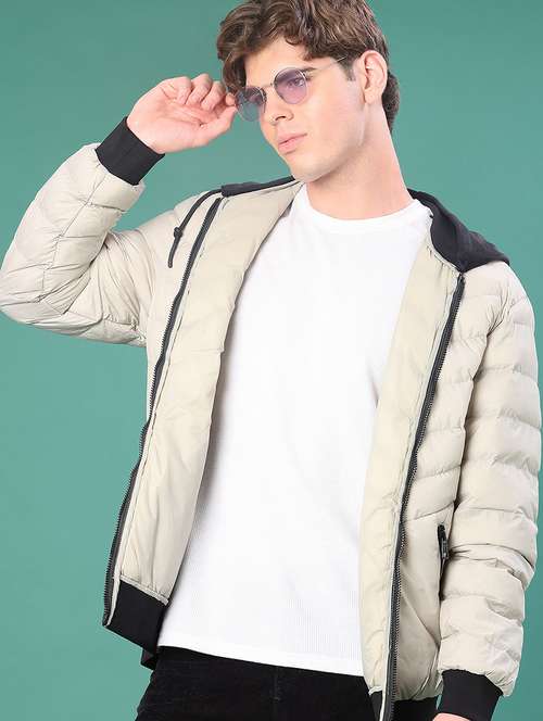 men solid long sleeve puffer jacket - 22155464 -  Standard Image - 0