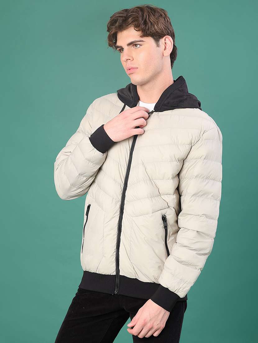 men solid long sleeve puffer jacket - 22155464 -  Standard Image - 3