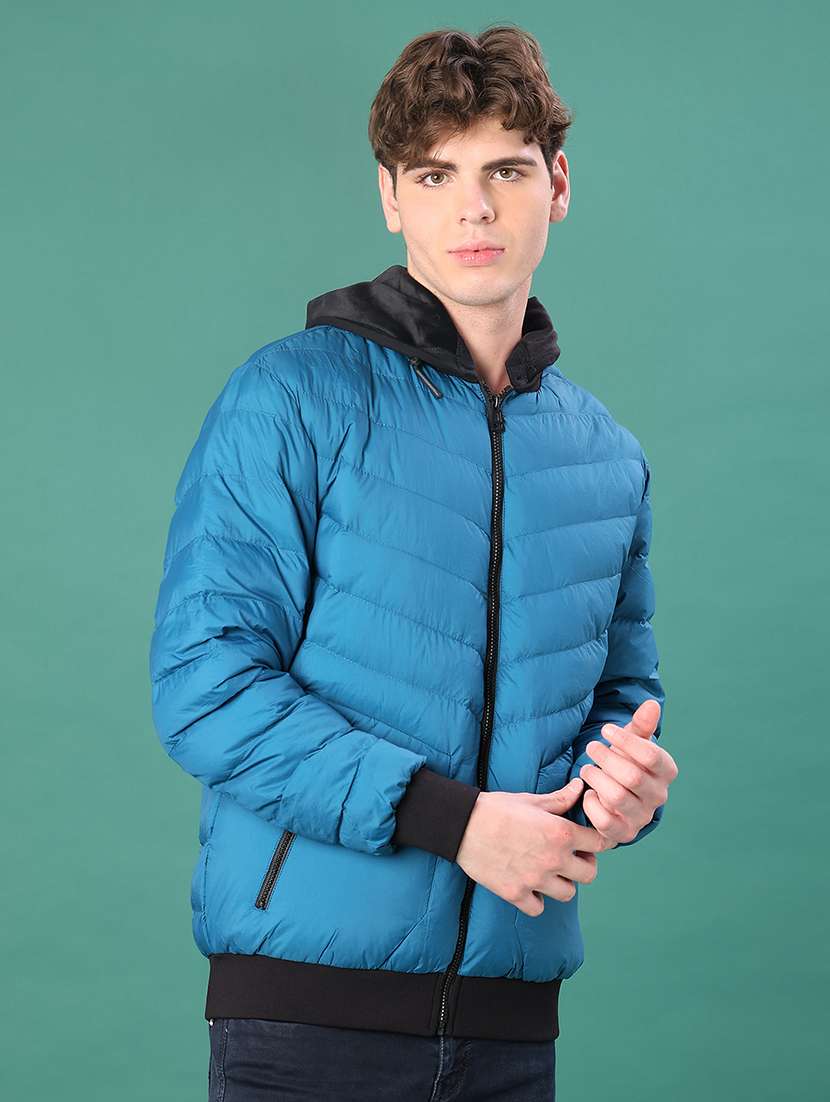 men solid long sleeve puffer jacket - 22155466 -  Standard Image - 3