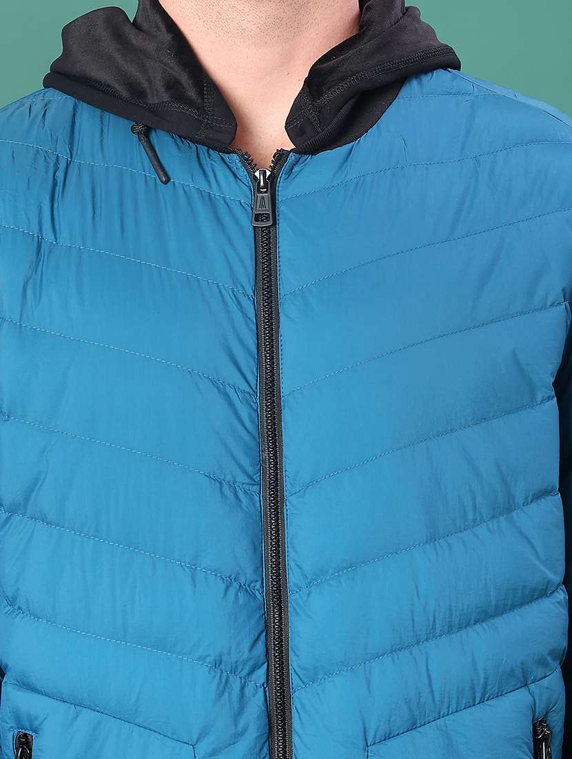 men solid long sleeve puffer jacket - 22155466 -  Standard Image - 5