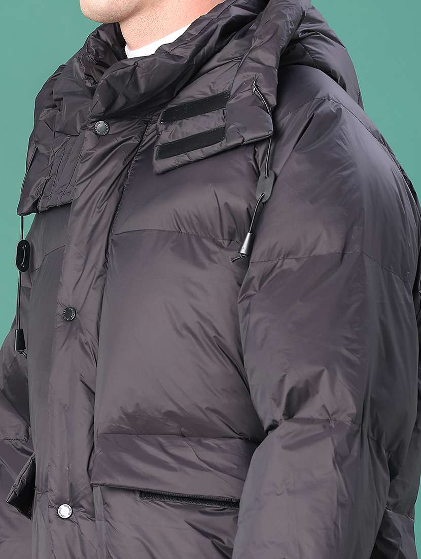 men solid long sleeve puffer jacket - 22155469 -  Standard Image - 5