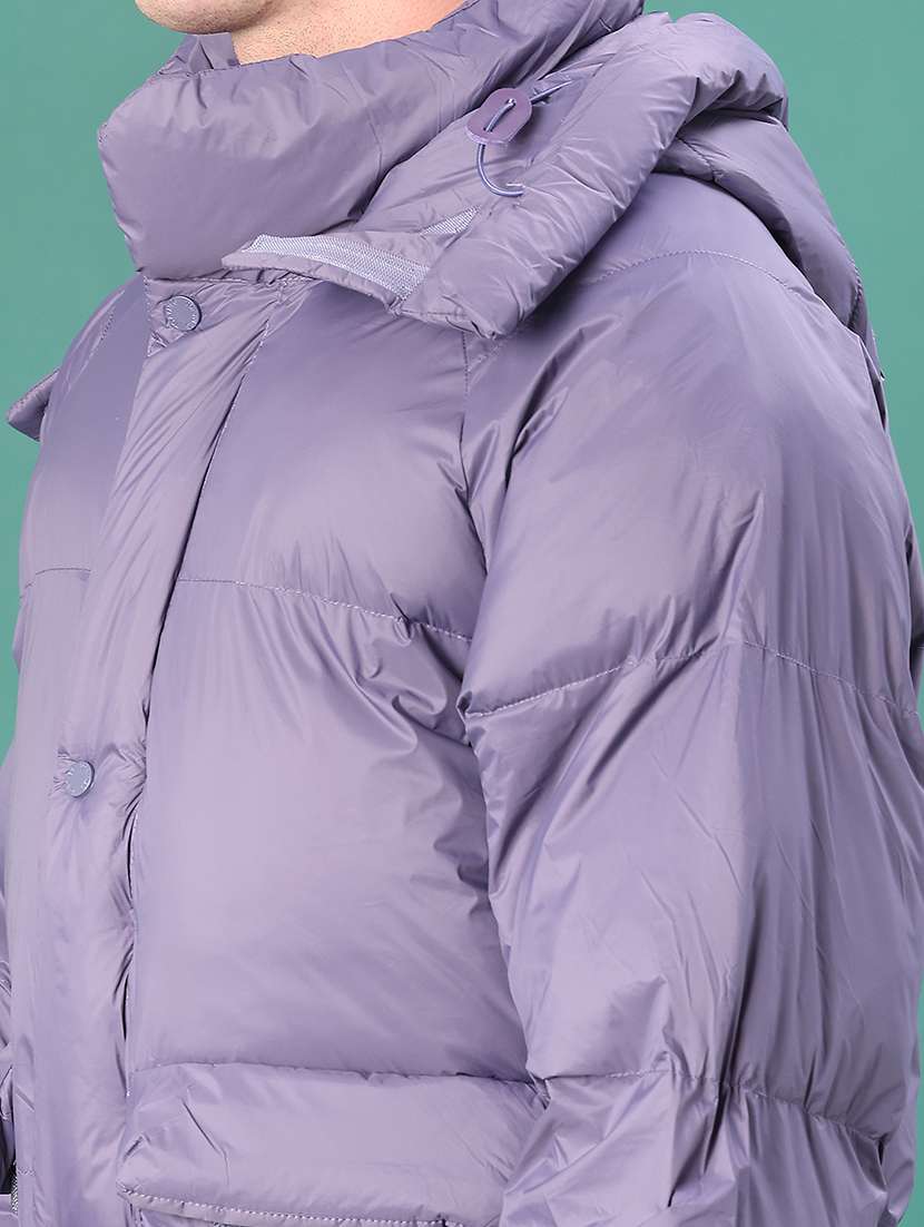 men solid long sleeve puffer jacket - 22155471 -  Standard Image - 5