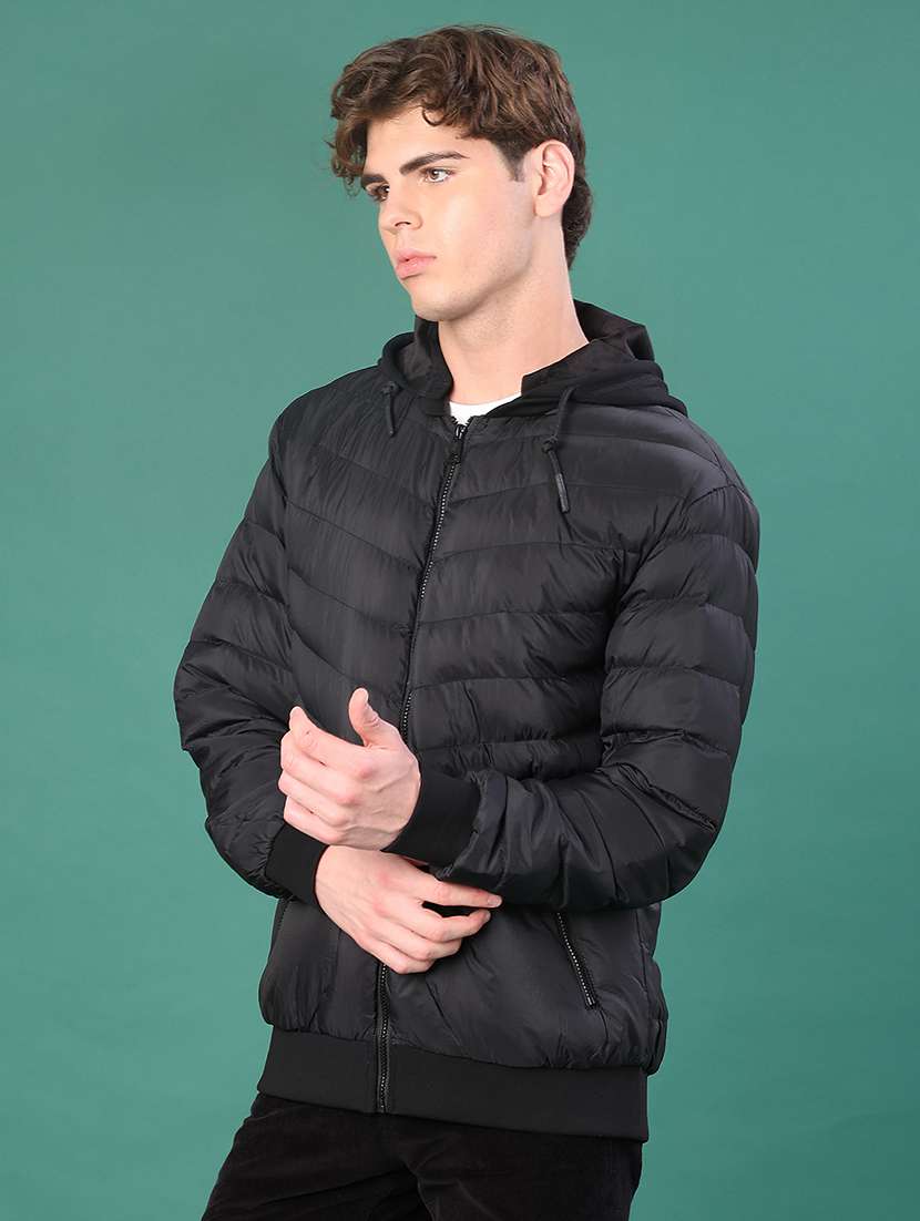 men solid long sleeve puffer jacket - 22155475 -  Standard Image - 3