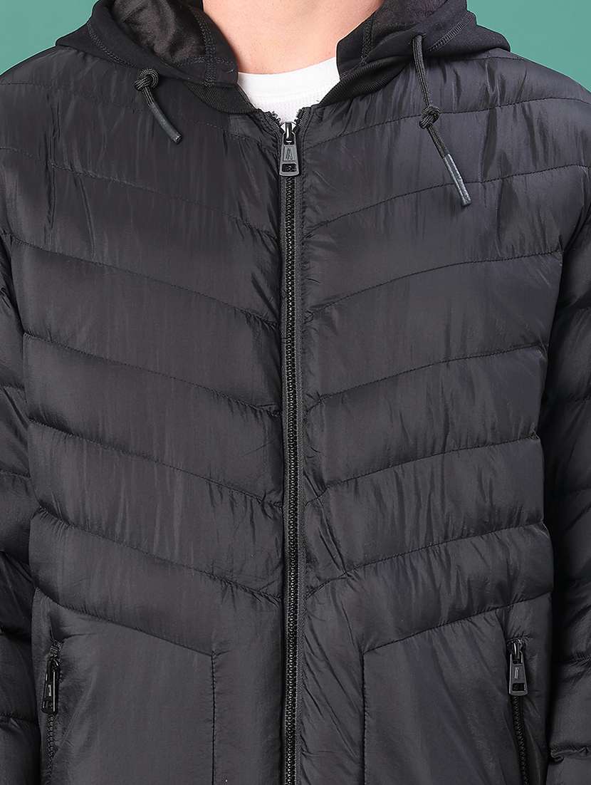 men solid long sleeve puffer jacket - 22155475 -  Standard Image - 5