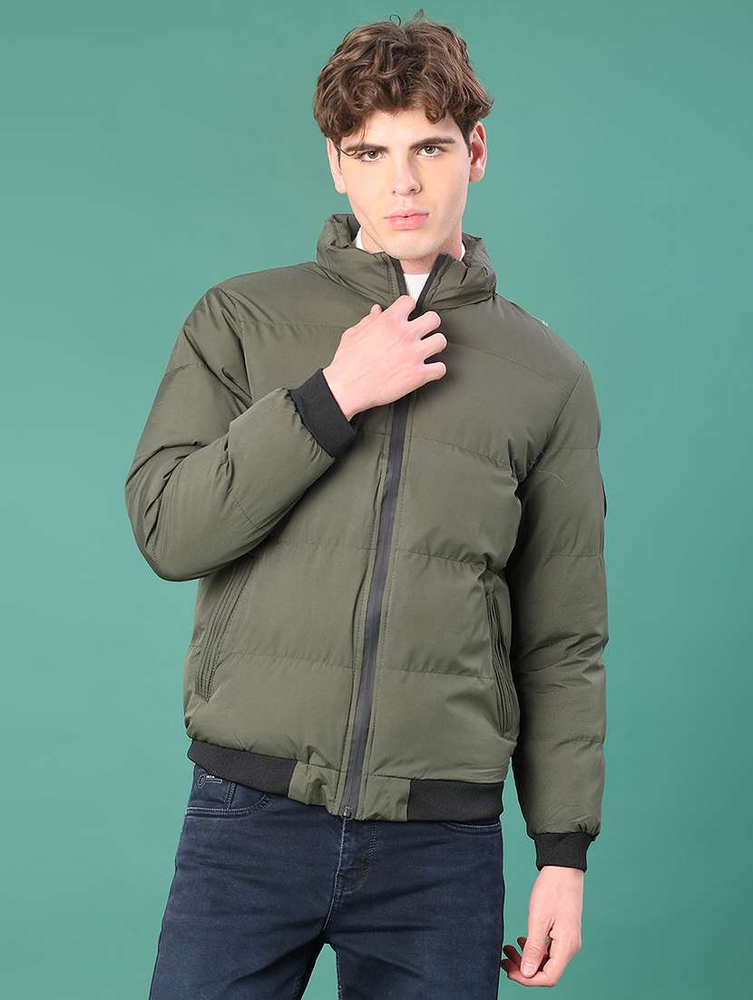 men solid long sleeve puffer jacket - 22155480 -  Standard Image - 3