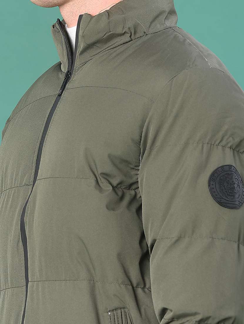 men solid long sleeve puffer jacket - 22155480 -  Standard Image - 5