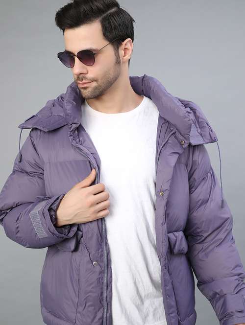 men solid long sleeve puffer jacket - 22155481 -  Standard Image - 0